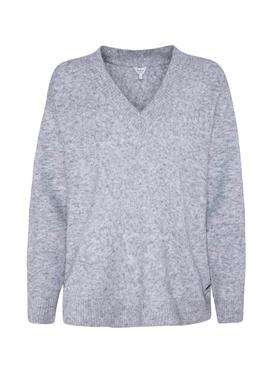 Jersey Pepe Jeans Cindy Gris Para Mujer