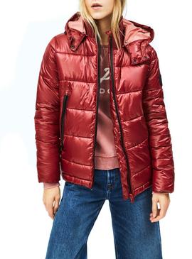 Cazadora Pepe Jeans Clara Granate para Mujer