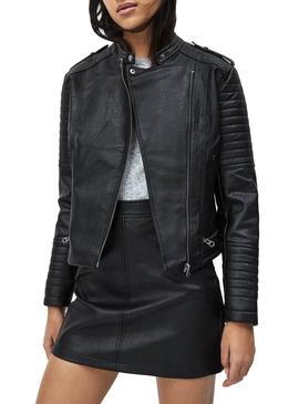 Cazadora Biker Pepe Jeans Lenna Negro Para Mujer