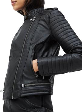 Cazadora Biker Pepe Jeans Lenna Negro Para Mujer