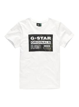 Camiseta G-Star Army Blanco para Niño