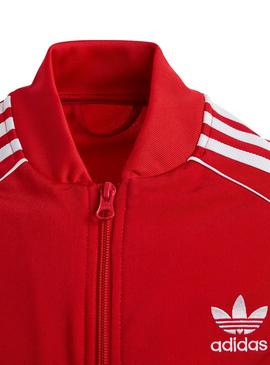 Sudadera Adidas Track Rojo para Niño y Niña