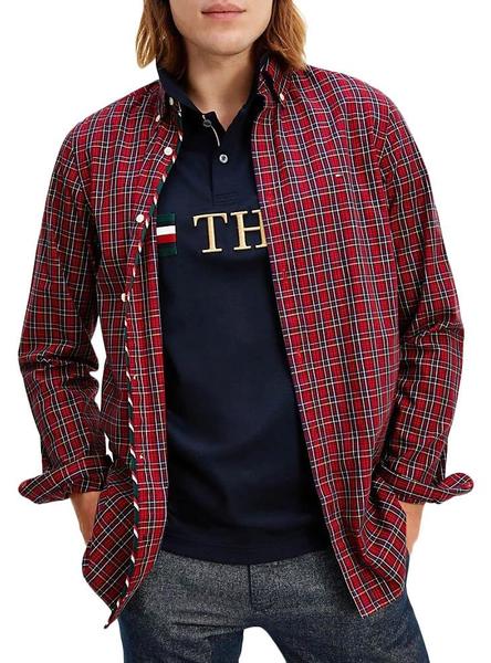 Camisa Hilfiger Tartan Rojo para Hombre