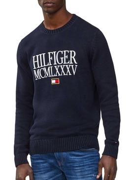Jersey Tommy Hilfiger Embroidery Marino Hombre