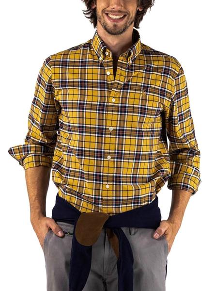 Camisa El Ganso Basket Weave Amarillo Hombre