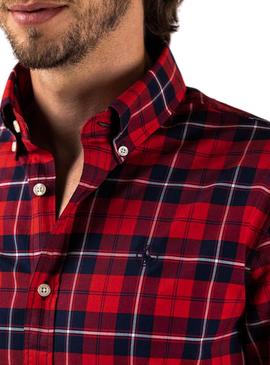 Camisa El Ganso Basket Weave Rojo Hombre