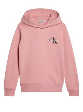 Sudadera Calvin Klein Small Monogram Rosa