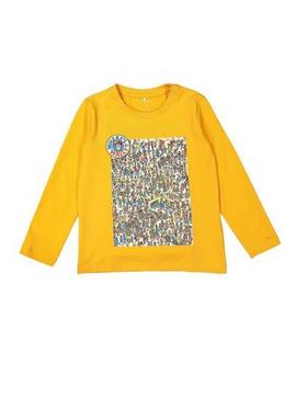 Camiseta Name It Where is Wally amarillo para Niño