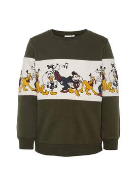 Sudadera Name It Mickey Olaf Verde Niño