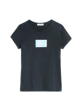 Camiseta Calvin Klein Monogram Negro para Niña