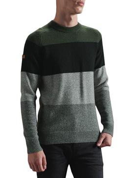 Jersey Superdry Harlo Color block Verde Hombre