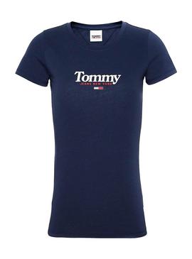 Camiseta Tommy Jeans Essential Marino para Mujer