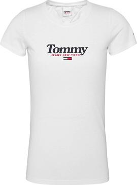 Camiseta Tommy Jeans Essential Blanco para Mujer