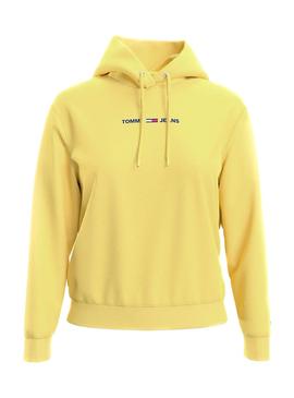 Sudadera Tommy Jeans Linear Amarillo para Mujer