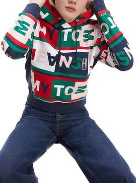 Sudadera Tommy Jeans Hoodie Multicolor Mujer