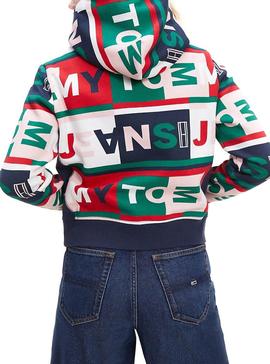 Sudadera Tommy Jeans Hoodie Multicolor Mujer