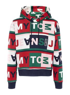 Sudadera Tommy Jeans Hoodie Multicolor Mujer