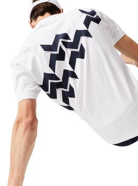 Camiseta Lacoste Novak Djokovic Blanco para Hombre
