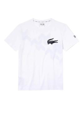 Camiseta Lacoste Novak Djokovic Blanco para Hombre