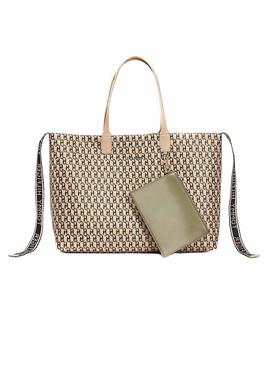 Bolso Tommy Hilfiger Tote Iconic Beige para Mujer