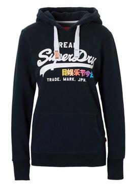 Sudadera Superdry Vintage Negro para Mujer