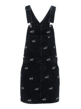 Vestido Tommy Jeans Dungaree Negro para Mujer