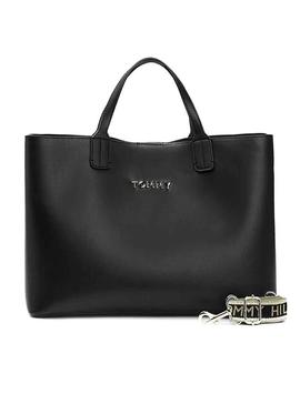 Bolso Tommy Hilfiger Satchel Iconic Negro Mujer