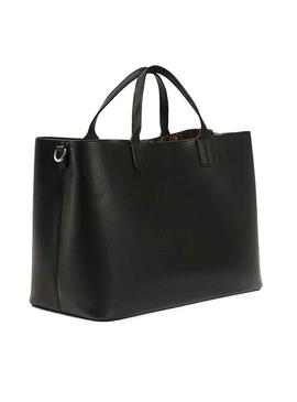 Bolso Tommy Hilfiger Satchel Iconic Negro Mujer