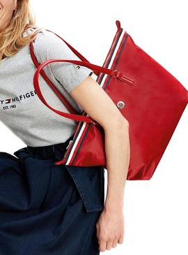 Bolso Tommy Hilfiger Poppy Tote Rojo para Mujer