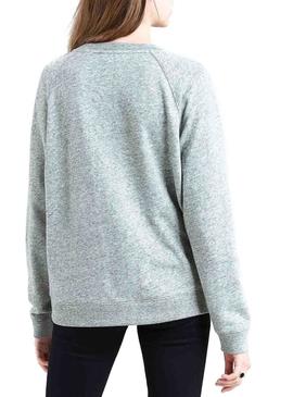 Sudadera Levis Peanuts Snoopy Gris Para Mujer