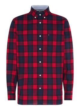 Camisa Tommy Hilfiger Watch Check Rojo Hombre