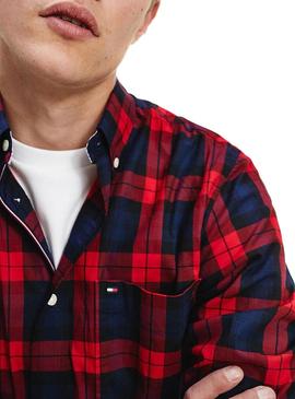 Camisa Tommy Hilfiger Watch Check Rojo Hombre