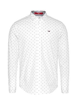 Camisa Tommy Jeans Dobby Blanco para Hombre