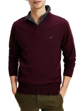 Jersey Tommy Hilfiger Pima Granate para Hombre