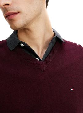 Jersey Tommy Hilfiger Pima Granate para Hombre