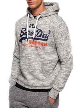 Sudadera Superdry Vintage Logo Gris para Hombre