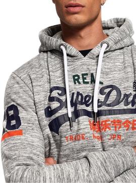 Sudadera Superdry Vintage Logo Gris para Hombre