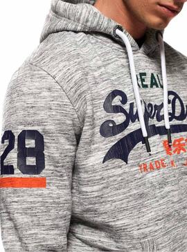 Sudadera Superdry Vintage Logo Gris para Hombre