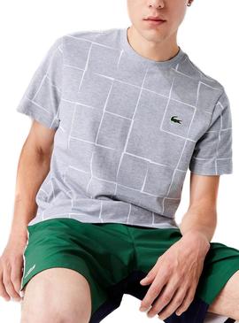 Camiseta Lacoste Sport Graphic Gris para Hombre