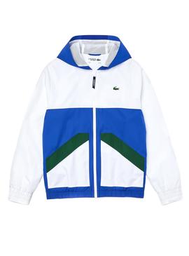 Chaqueta Lacoste Impermeable Blanco para Hombre