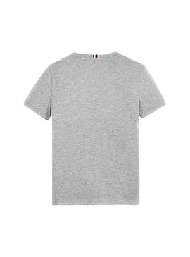 Camiseta Tommy Hilfiger Essencial Logo Gris Niño