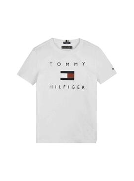 Camiseta Tommy Hilfiger TH Logo Blanco Niño