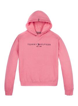 Sudadera Tommy Hilfiger Essential Rosa para Niña