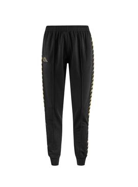 Pantalon Kappa Rastoria Negro Dorado Hombre 