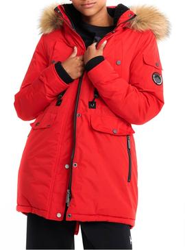 Parka Superdry Nadare Microfibre Rojo para Mujer