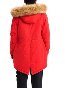 Parka Superdry Nadare Microfibre Rojo Mujer