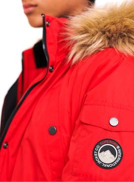 Parka Superdry Nadare Microfibre Rojo para Mujer