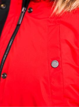 Parka Superdry Nadare Microfibre Rojo para Mujer