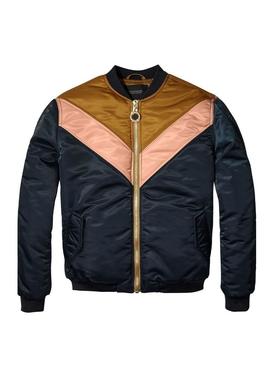 Bomber Maison Scotch Colorblock