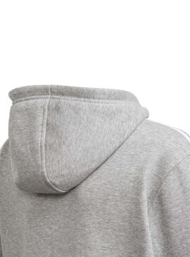 Sudadera Adidas Halfzip Hoodie Gris para Niños 